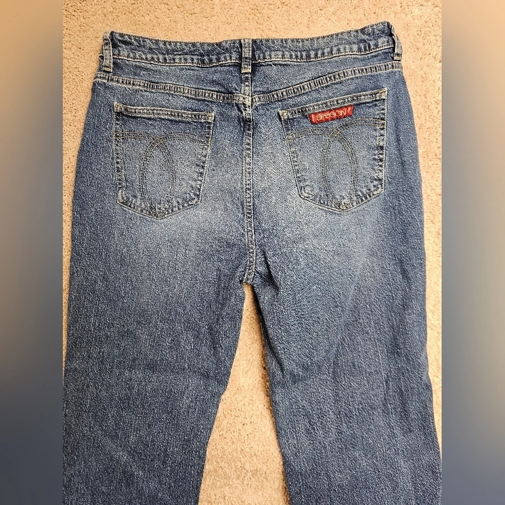 JOHNNY WAS Sancere Blue Straight Leg Jeans Medium Wash in the Size 33‎ - Picture 8 of 9